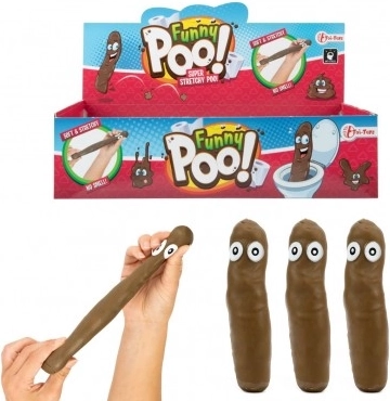 Goma antiestrés moldeable con forma de caca 15 cm - 1 pieza