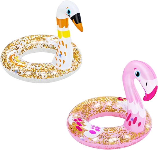 Aro inflable infantil BESTWAY – cisne o flamenco con purpurina