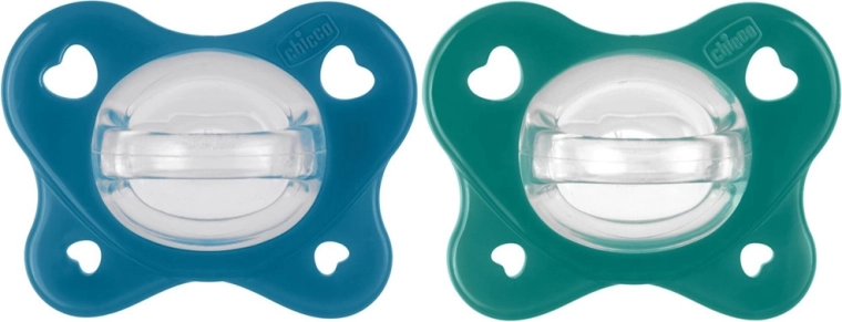 Chupetes Chicco PhysioForma Dual Soft azules de 16 a 36 meses - 2 unidades
