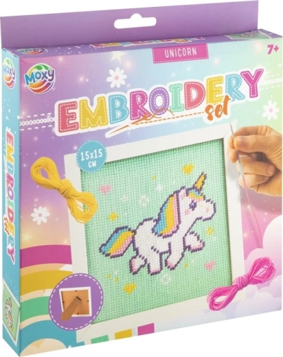 MOXY kit de bordado a punto de cruz – unicornio