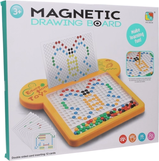 Tabla de dibujo magnética de 40 cm – amarilla