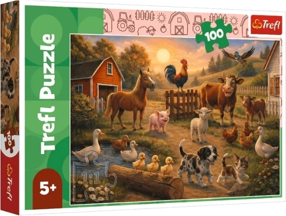 Puzle infantil de 100 piezas Przyjaciele ze wsi