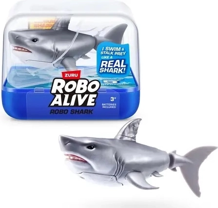 ZURU Robo Alive tiburón flotante gris
