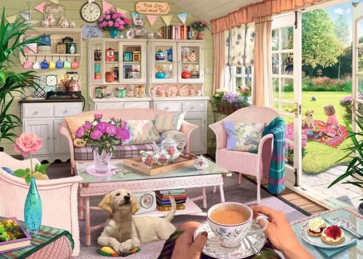 Puzzle Ravensburger Mi refugio n.º 9: Casa de té (1000 piezas)