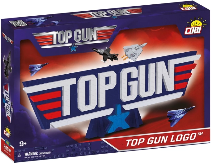 Set de construcción COBI logo 3D de Top Gun, 628 piezas