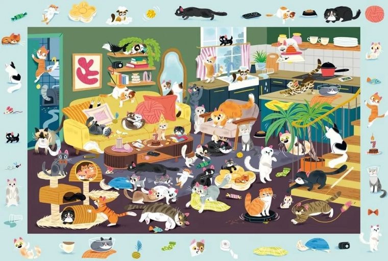 Puzle Juegos de gatitos 150 piezas