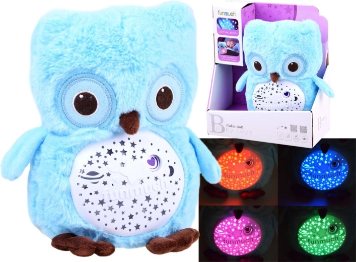 Búho de peluche con proyector y nanas
