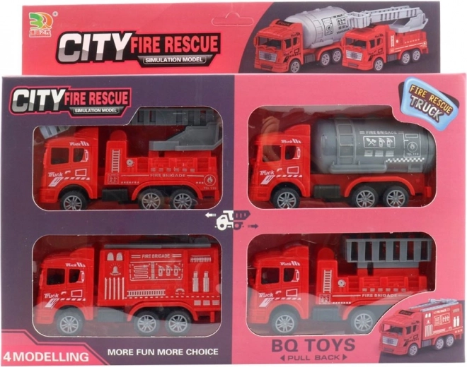 Coche de bomberos con mecanismo de retroceso