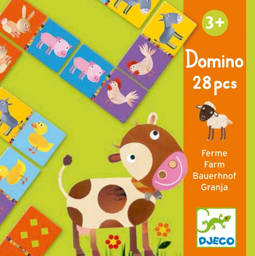 Djeco Domino Granja: Juego educativo infantil con animales