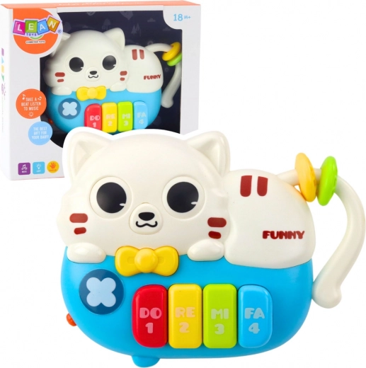 Mini piano gatito con efectos de luz y sonido