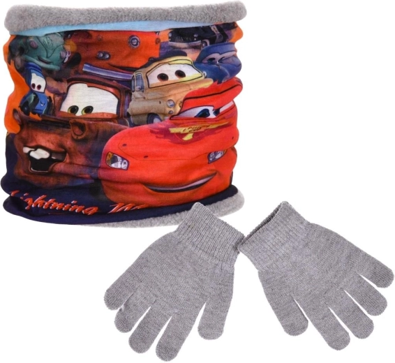 Conjunto de braga cuello y guantes Disney Cars con máscara de regalo - 1 pieza