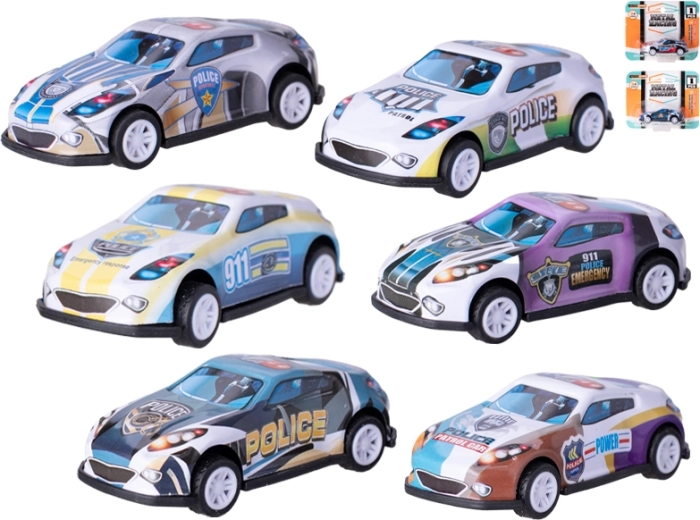 Coche deportivo metálico con retroceso 6,5 cm
