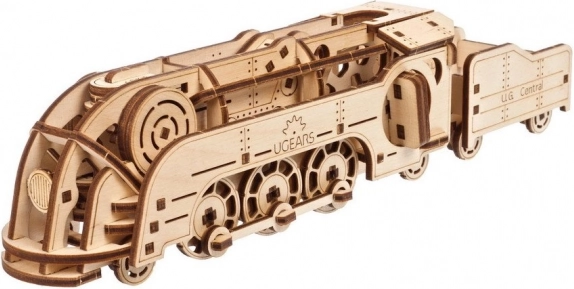 Ugears mini locomotora – rompecabezas mecánico de madera 3D