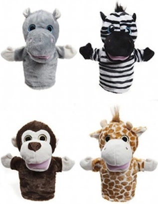 Títere de dedo de peluche animales salvajes 24 cm - 1 pieza