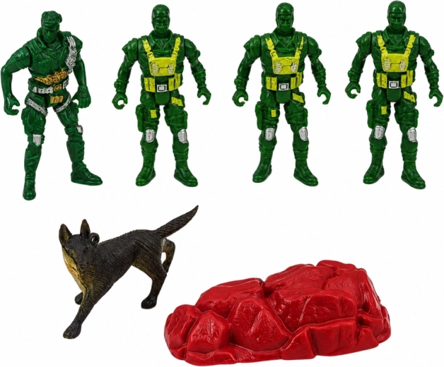 Figuras de soldados, perro y accesorios para misiones realistas