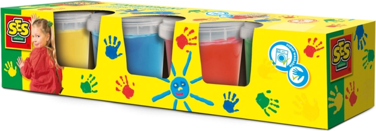 Pinturas de dedos SES Creative 4 x 145 ml