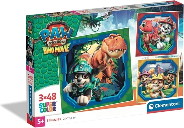 Puzzle Clementoni Paw Patrol Dino Movie 3×48 piezas (cuadrado)