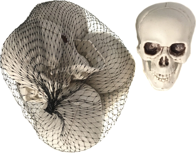 Accesorios para fiestas – calaveras en red, 6 unidades
