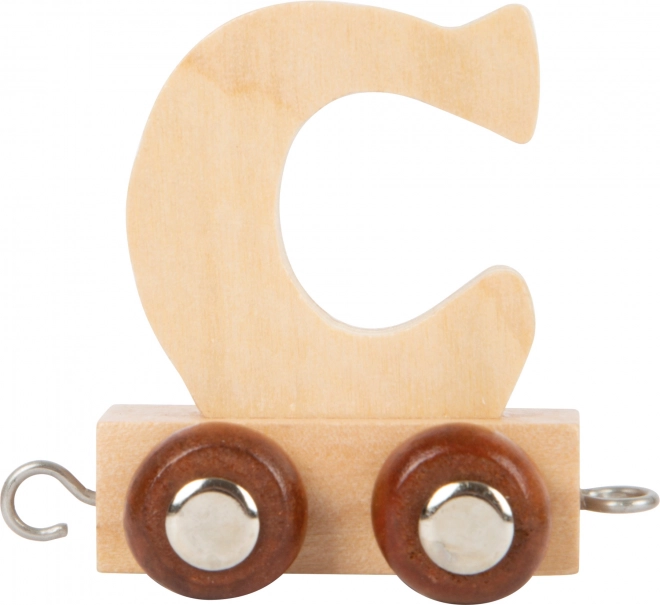 Vagón de madera con la letra C para tren de madera small foot