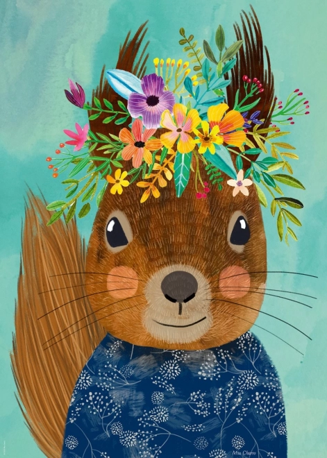 Puzzle de 1000 piezas Floral Friends – ardilla de Mia Charro