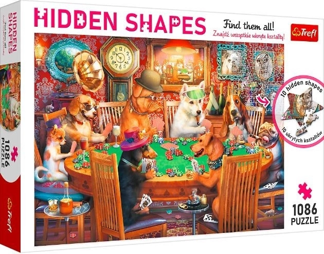 Puzzle TREFL Hidden Shapes Noche de juegos 1086 piezas