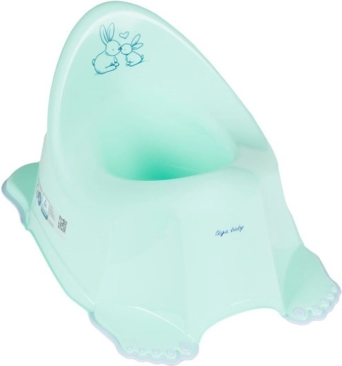 Orinal infantil musical Bunny, color menta, antideslizante