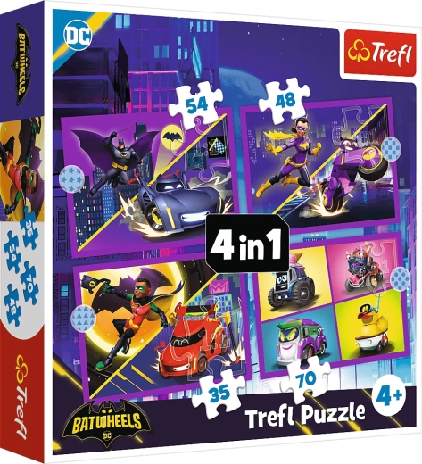 Puzzle 4 en 1 conoce Batwheels