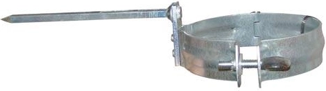 Abrazadera para bajante 100 mm de acero galvanizado
