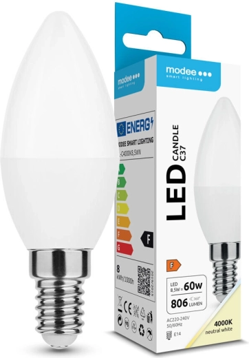 Modee bombilla LED tipo vela C37 8,5 W E14 806 lm blanco neutro