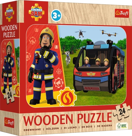 Puzle de madera BOMBERO SAM 24 piezas
