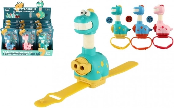 Proyector de muñeca de dinosaurio para niños, plástico, 11 cm, 3 colores