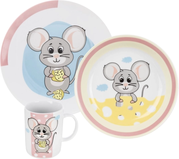 Juego infantil de vajilla Ratón 3 uds