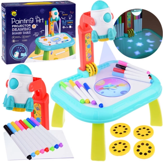 Mesa infantil de dibujo con proyector Cosmos y proyector ajustable