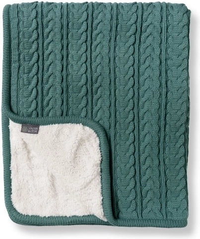 VINTER & BLOOM manta reversible Cuddly misty green