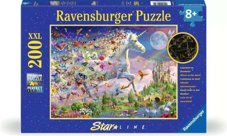 Puzzle luminoso Ravensburger Unicornio mariposa XXL 200 piezas