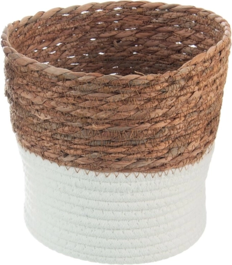 Cesta de almacenamiento mediana de hojas de maíz 20 × 20 × 18 cm