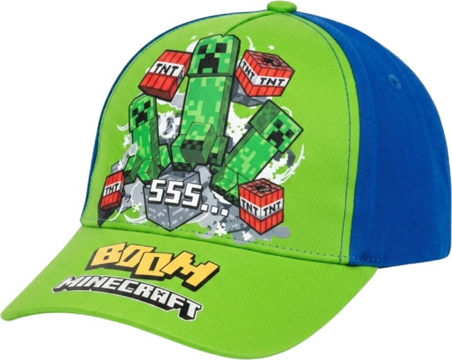 Gorra infantil Minecraft Creeper verde-azul