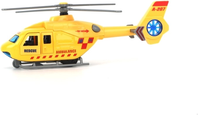 Helicóptero de rescate de retrofricción – helicóptero pull back para niños