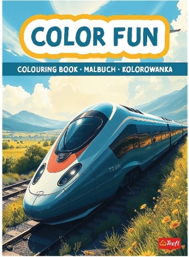 Libro para colorear: trenes y aviones