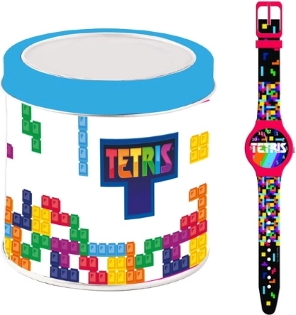 Reloj infantil Tetris en lata