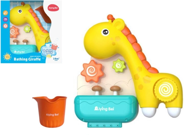 Juguete de baño jirafa con molinos de agua