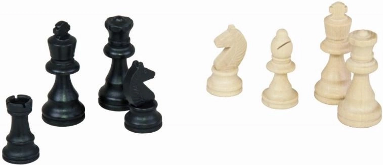 Juego completo de piezas de madera