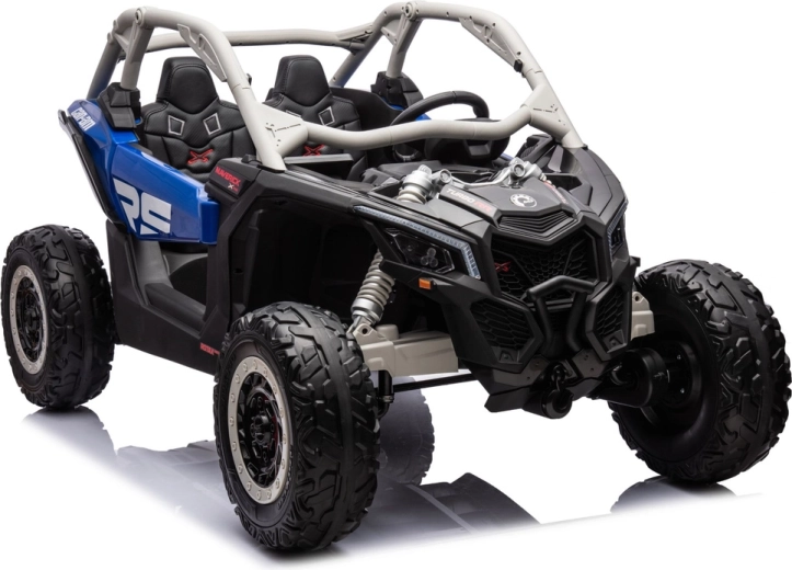 Can-Am maverick turbo rr coche eléctrico infantil a batería – azul-gris, lacado