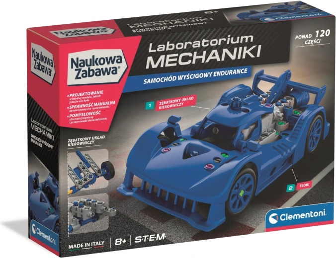 Laboratorio de mecánica – coche de carreras de resistencia CLEMENTONI