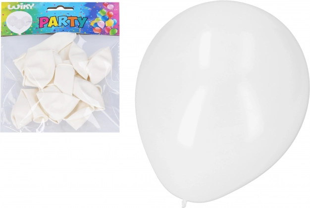 Globos inflables de 30 cm – set blanco de 10 unidades