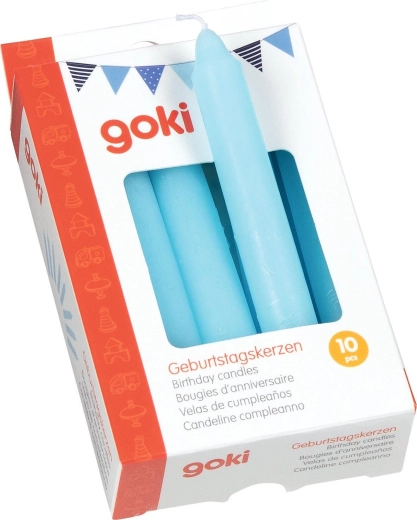 Set de velas de cumpleaños azul claro - 1 unidad