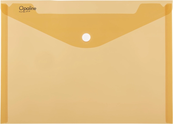 Cartera portadocumentos con cierre a presión A4 Opaline naranja de polipropileno 180 micras (paquete de 5 uds.)