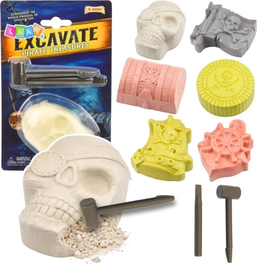 Kit arqueológico pirata: excavación de tesoros ocultos para niños