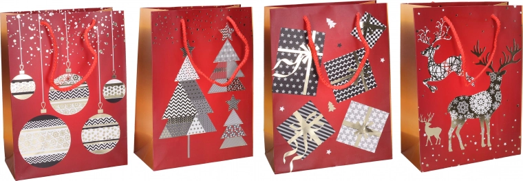 Bolsa de regalo S Navidad 18 × 24 × 8,5 cm