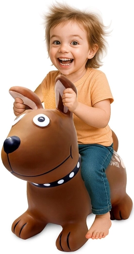 Perro saltarín HoppyDoo Dog Brown con bomba